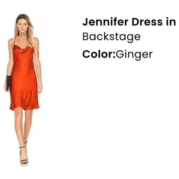 New REVOLVE Backstage Silk Slip Dress Jennifer 90s Y2K Cocktail Party - Picture 14 of 14